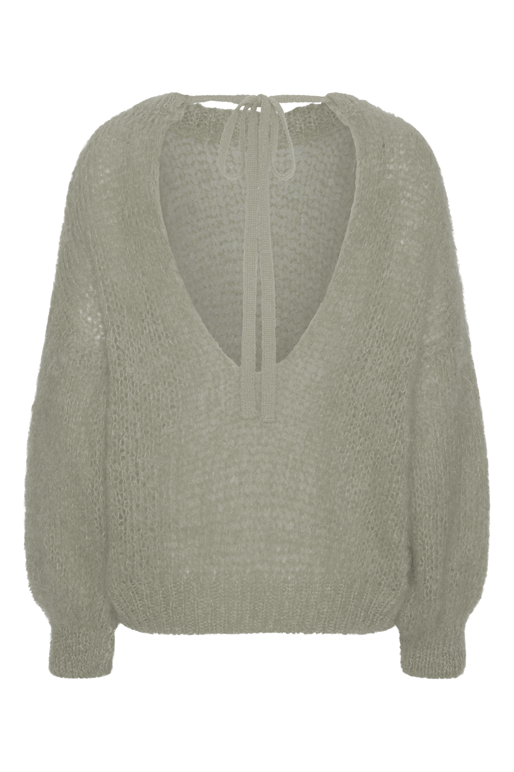 Toga Back Tie Mohair Pullover Beige