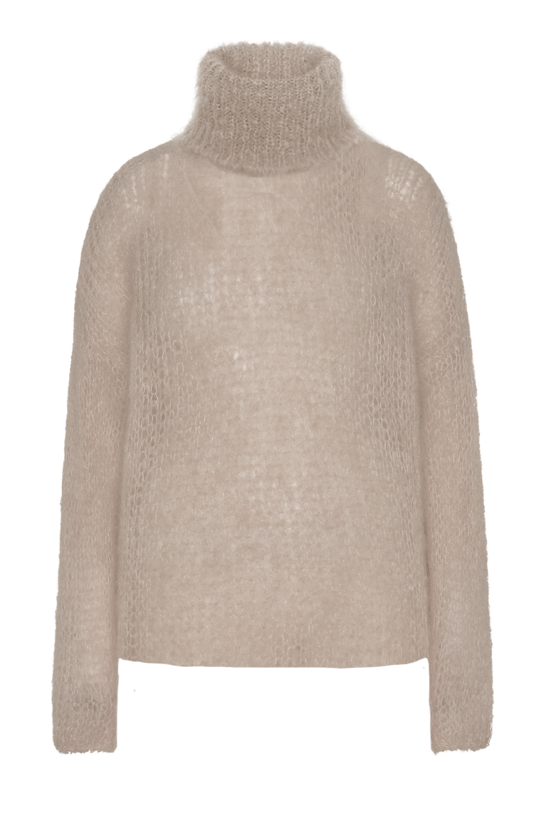 Livia LS Roll Neck Pullover Beige