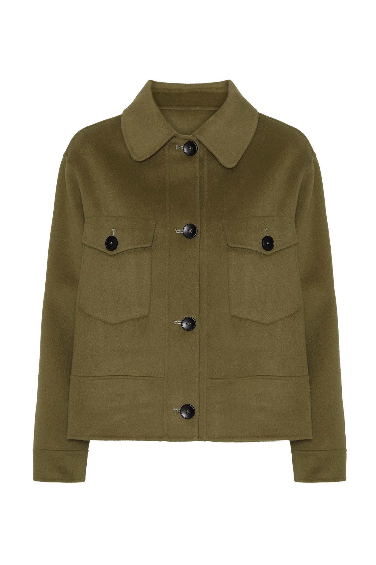 Luna Short Wool Jacket Army Green - Sample