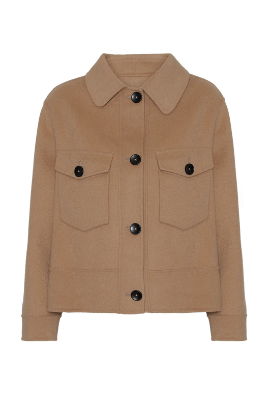 Luna Short Wool Jacket Light Brown - Sample