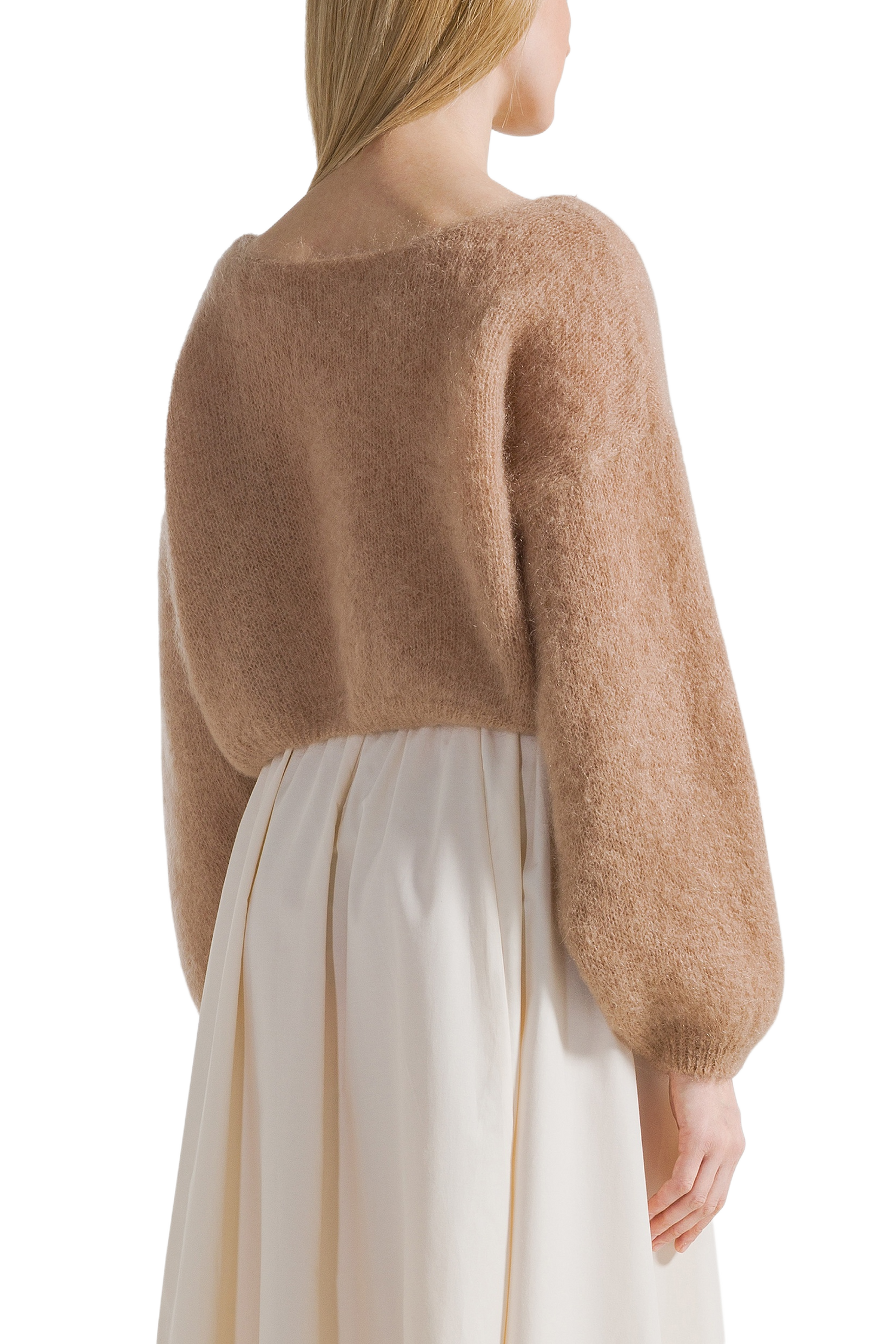 Cornelia Cropped Cardigan Medium Brown - Main Image