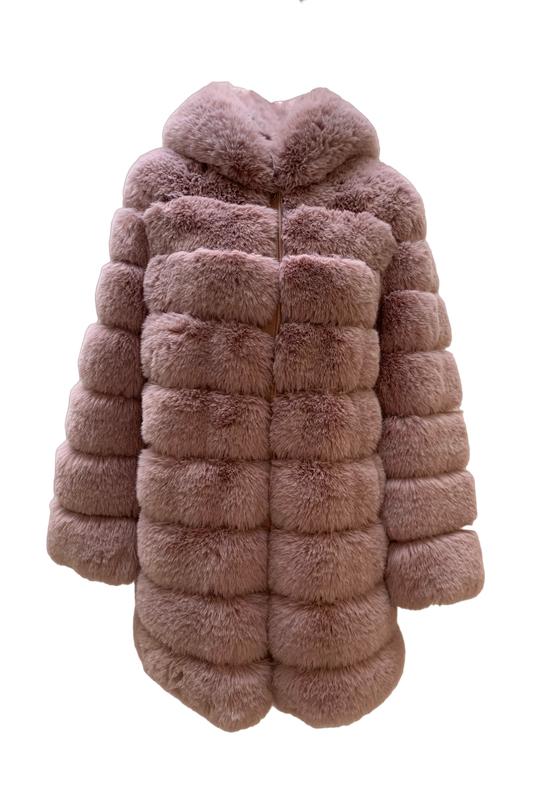 Vanessa Faux Fur Long Light pink - Sample
