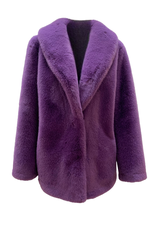 Julia Faux Fur Short Purple