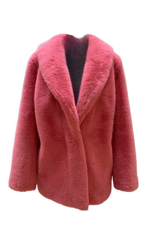 Julia Faux Fur Short Pink