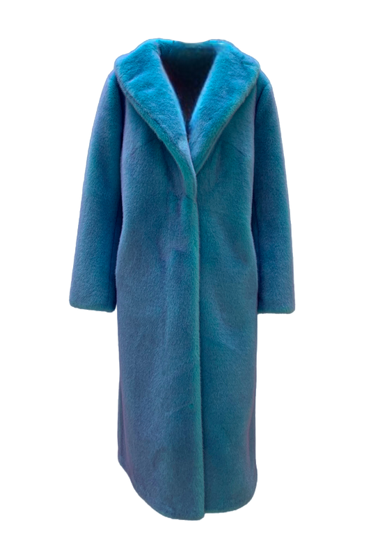 Julia Faux Fur Long Blue