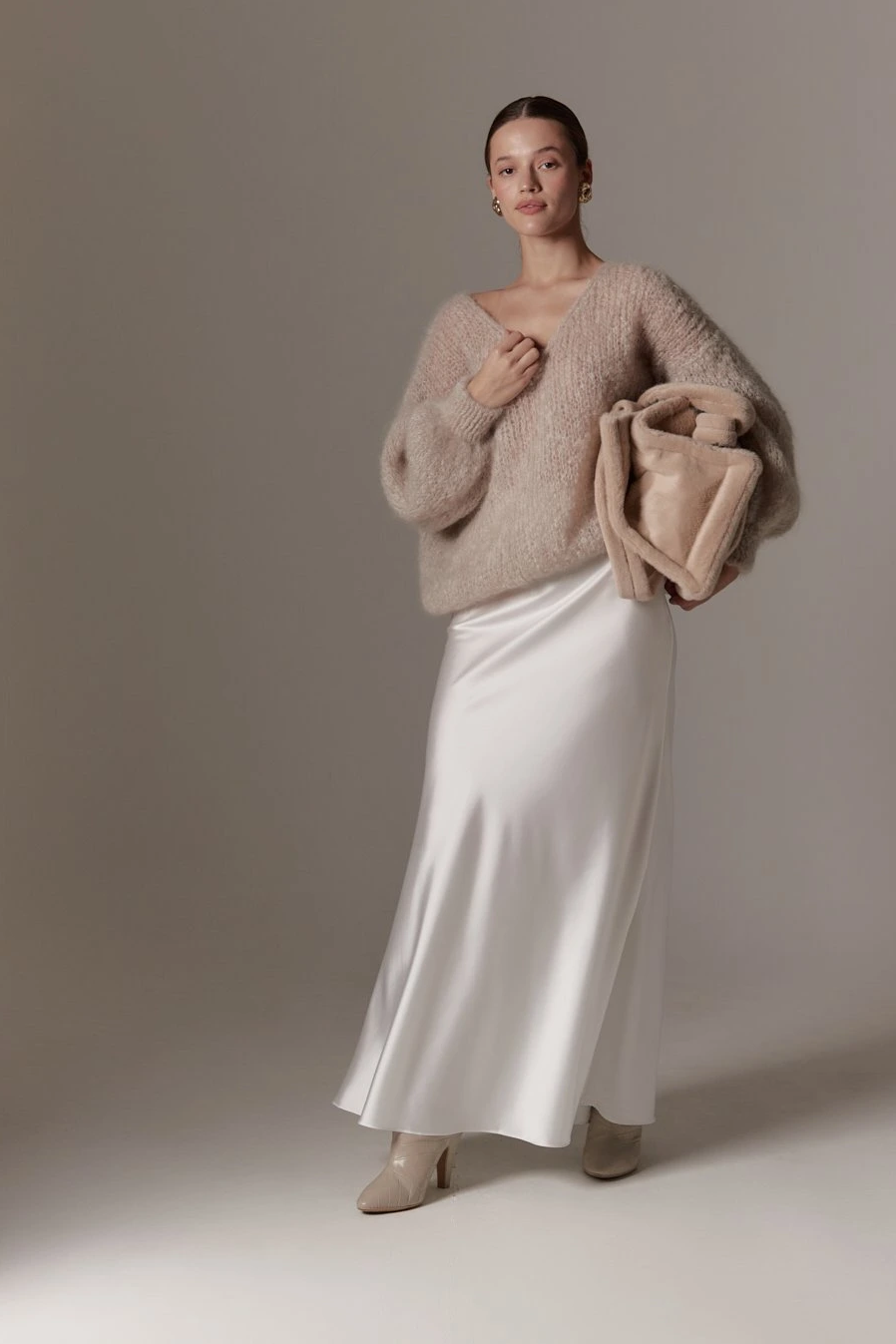 Milana LS Mohair Knit Beige