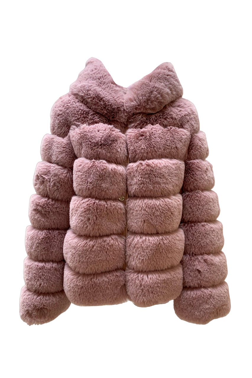 Vanessa Faux Fur Short Light Pink - Sample