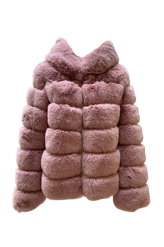 Vanessa Faux Fur Short Light Pink - Sample