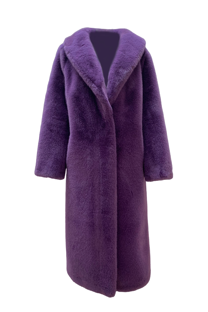 Julia Faux Fur Long Purple
