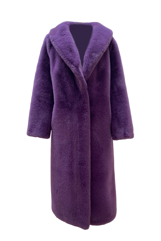 Julia Faux Fur Long Purple