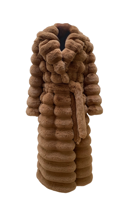 Maggie Faux Fur Long Brown