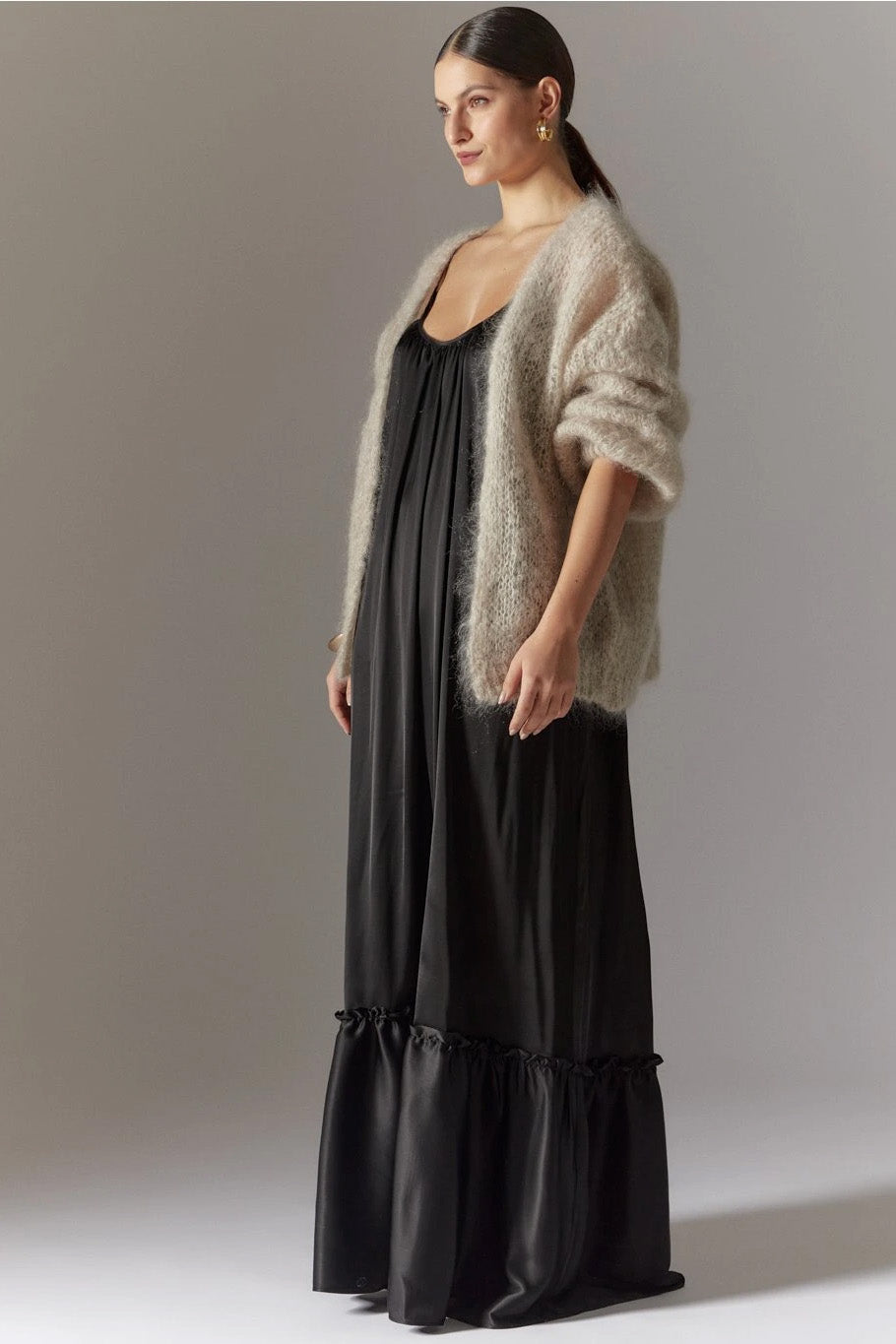 Olivia Mohair Cardigan Without Lurex Beige