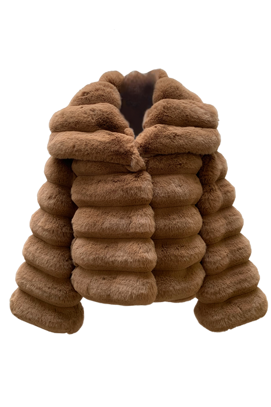 Kelly Faux Fur Short Brown