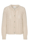 Frankie Cable Knit Cardigan Beige