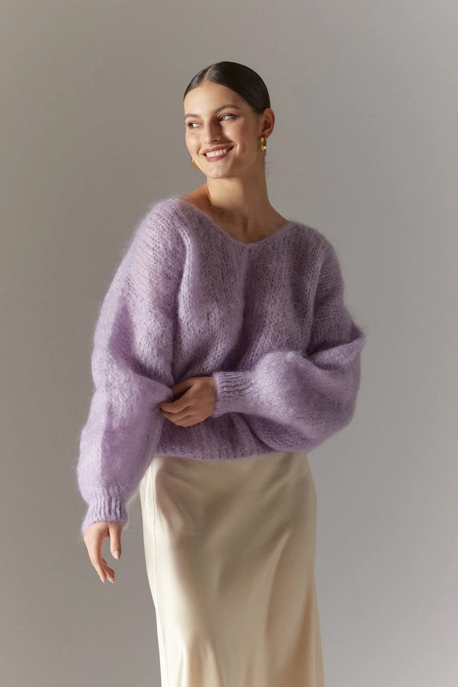 Milana LS Mohair Knit Light Purple