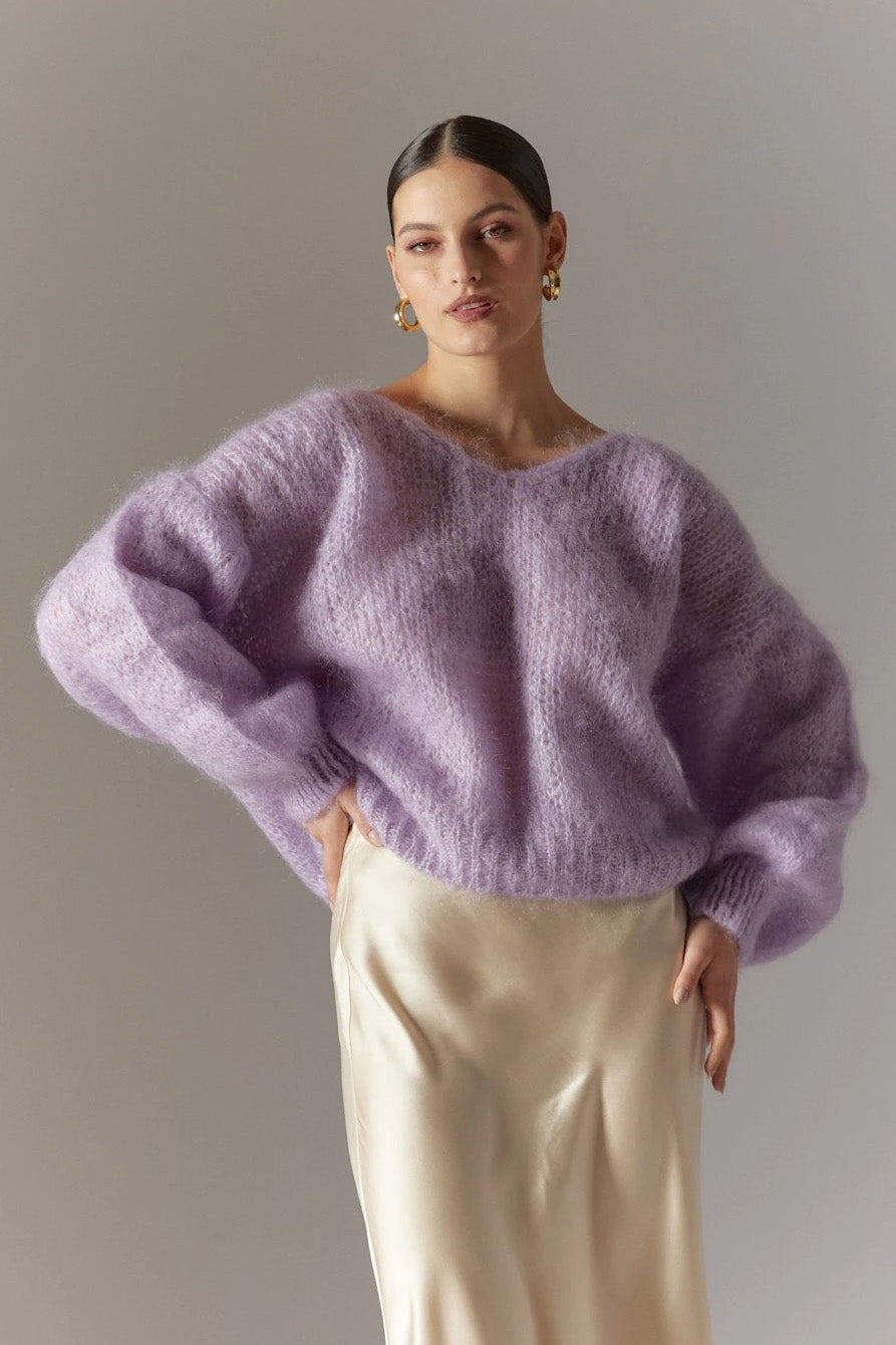 Milana LS Mohair Knit Light Purple