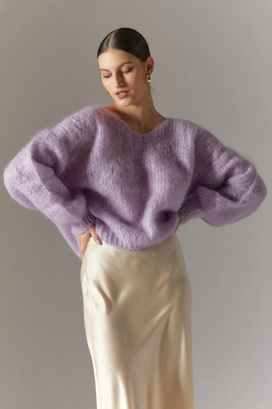 Milana LS Mohair Knit Light Purple