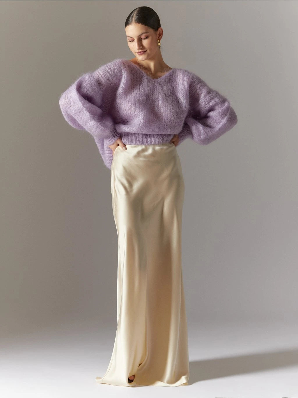 Milana LS Mohair Knit Lilac