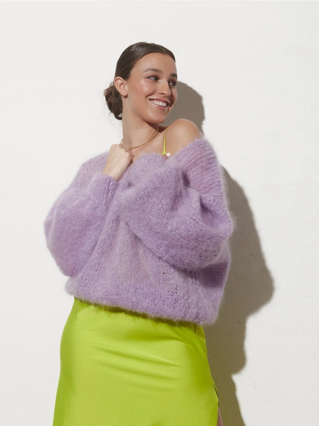 Milana LS Mohair Knit Lilac