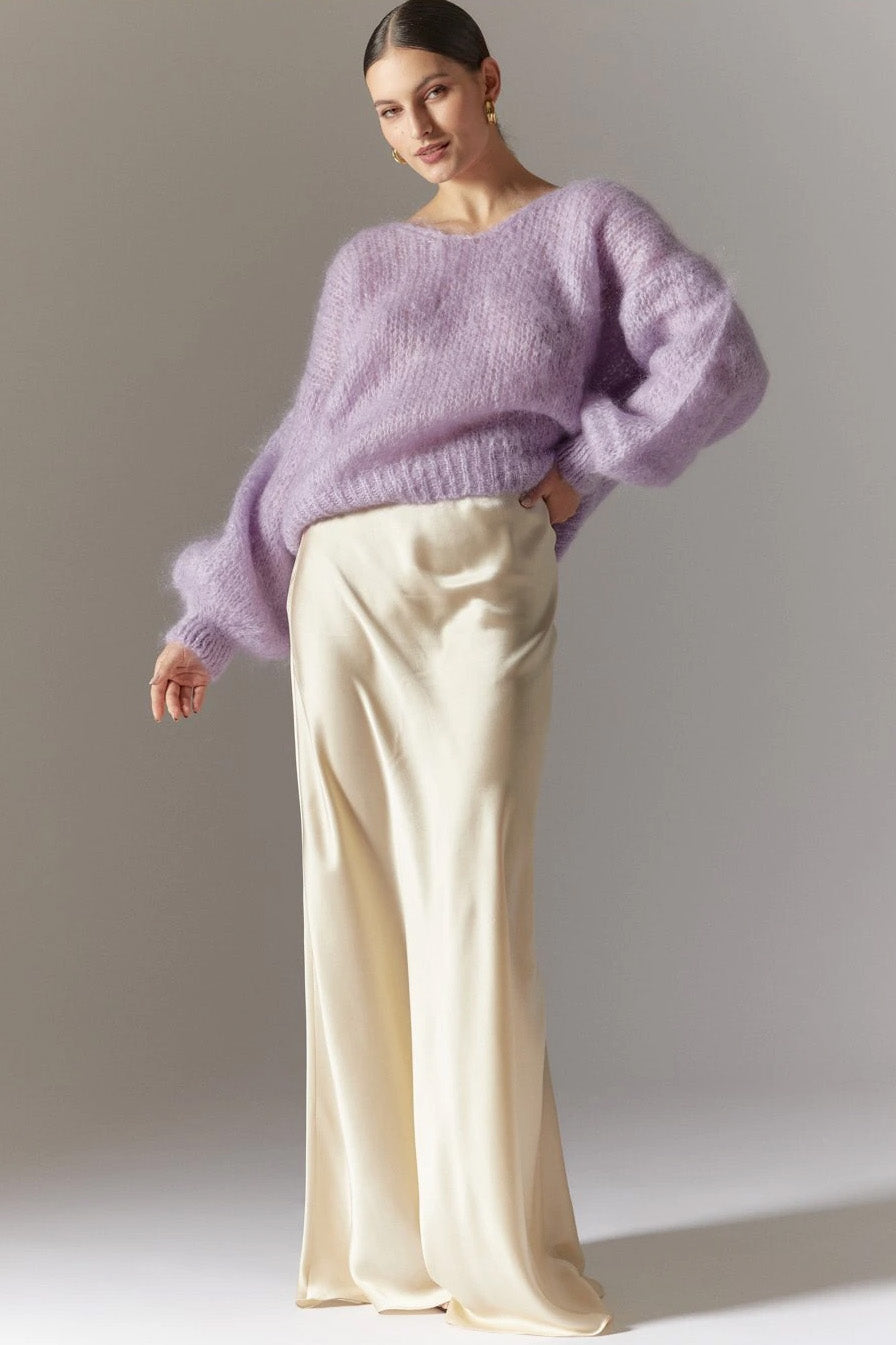 Milana LS Mohair Knit Light Purple