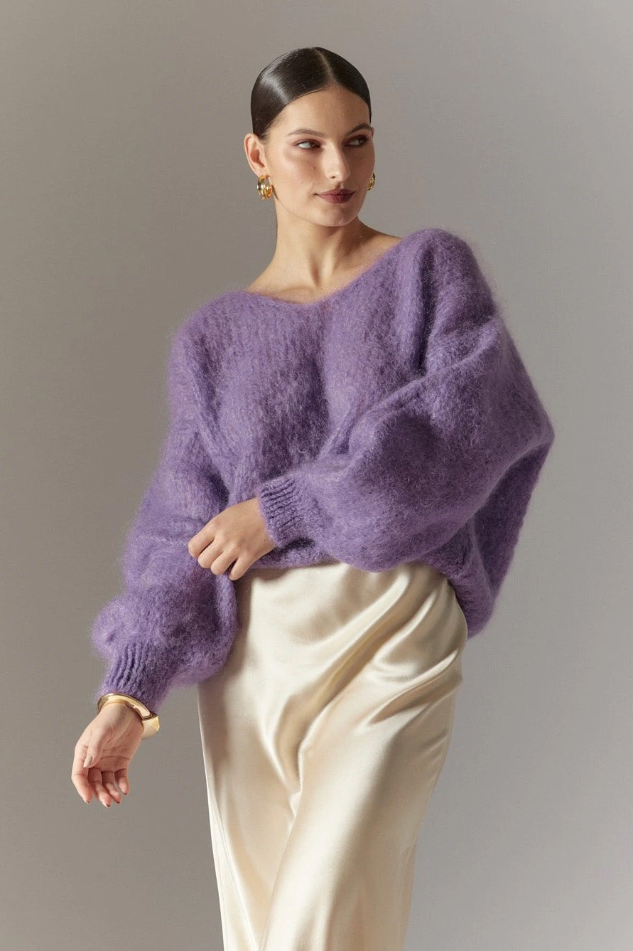 Milana LS Mohair Knit Lilac