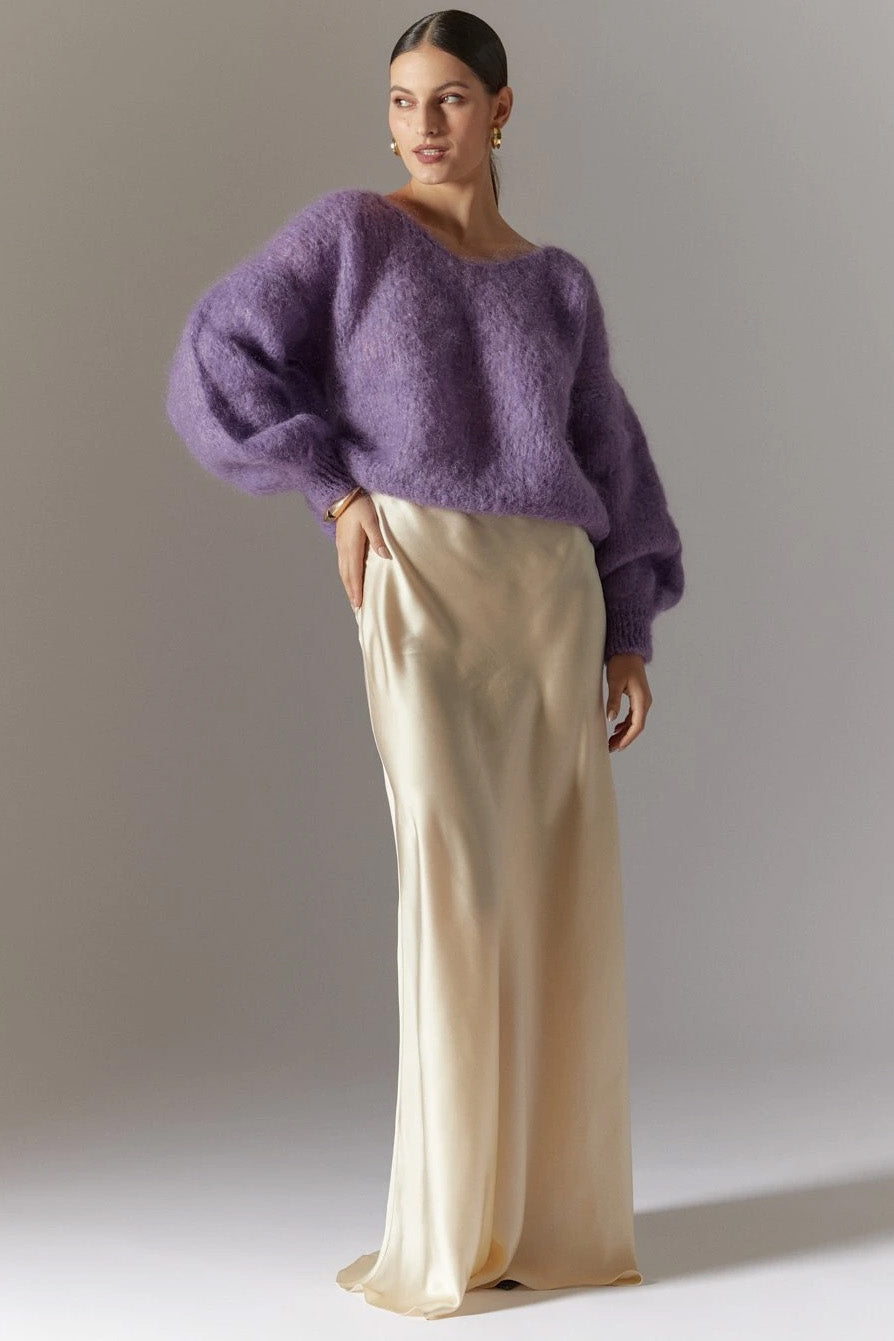 Milana LS Mohair Knit Lilac