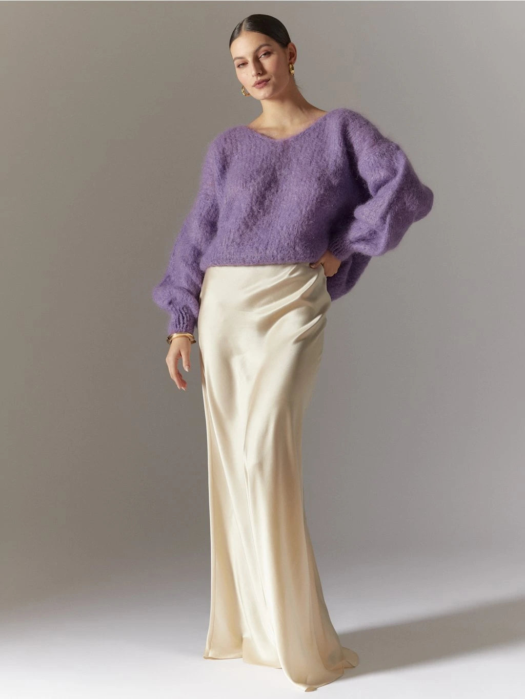 Milana LS Mohair Knit Lilac