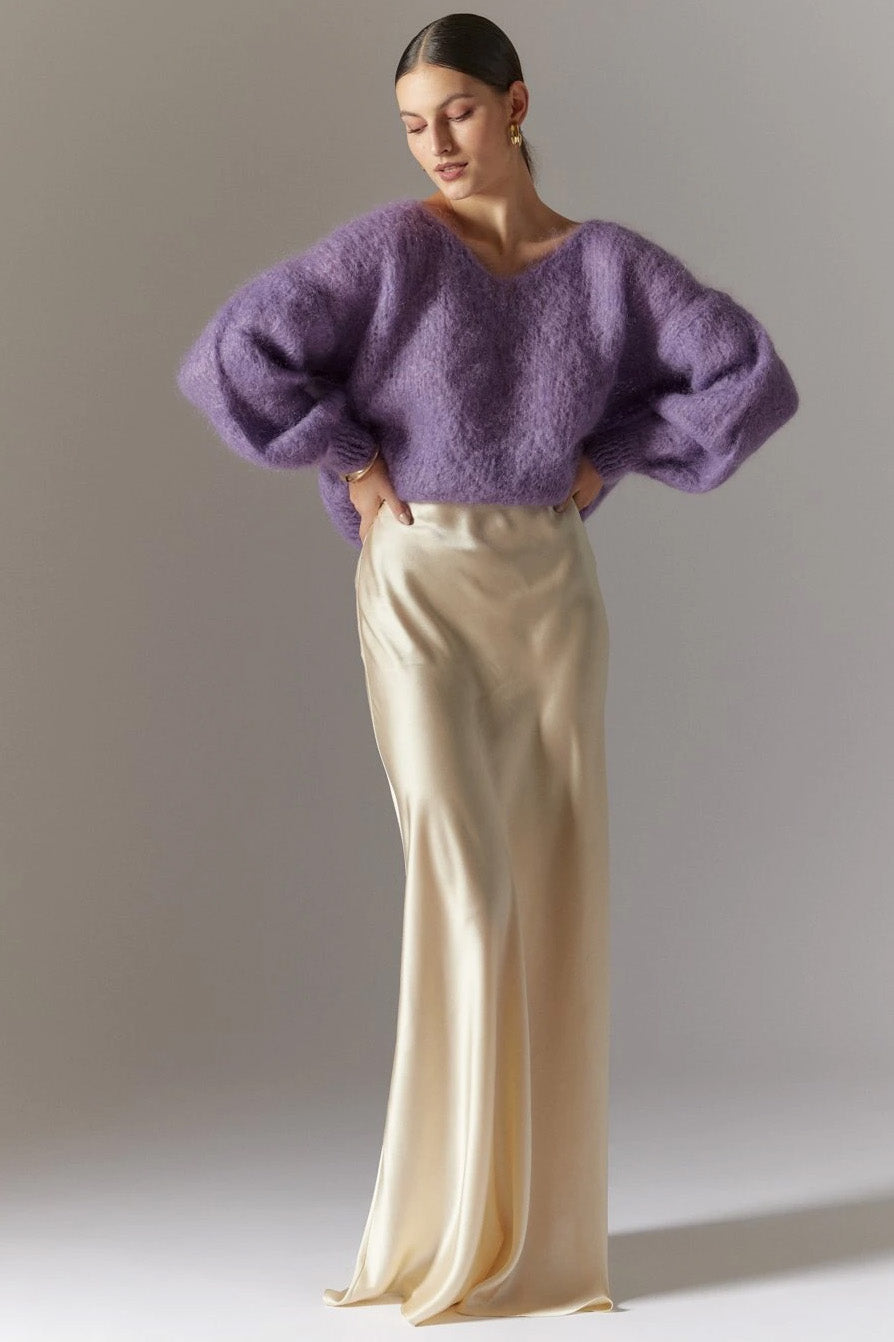 Milana LS Mohair Knit Lilac