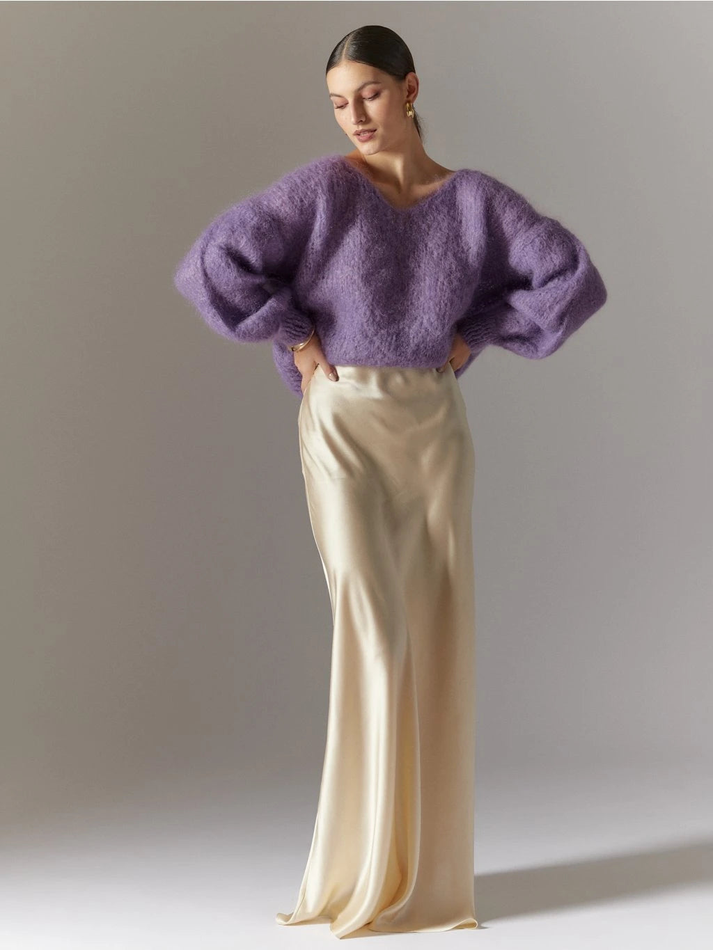 Milana LS Mohair Knit Lilac