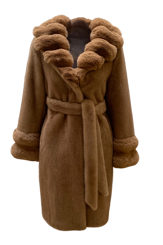 Regina Faux Fur Long Brown