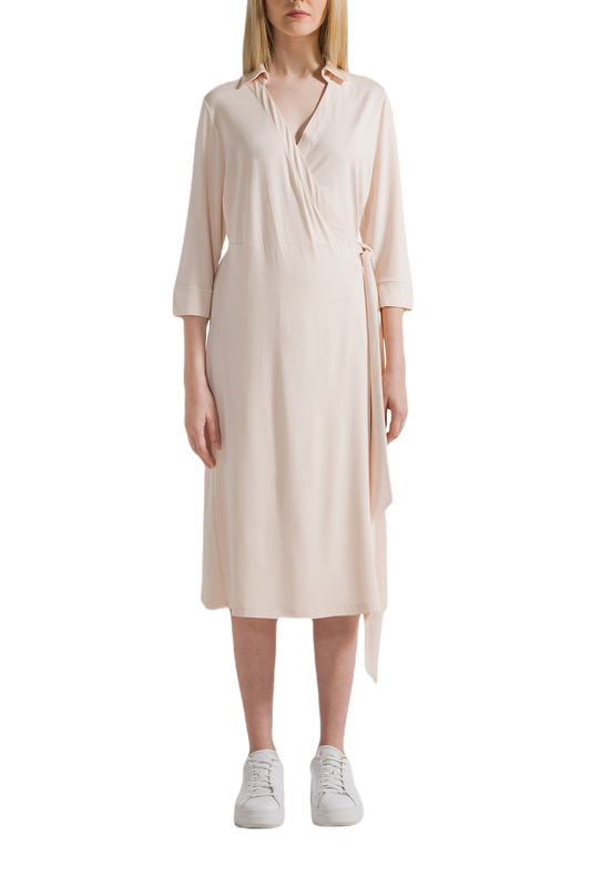 Gabe Half Sleeves Dress Midi Sand