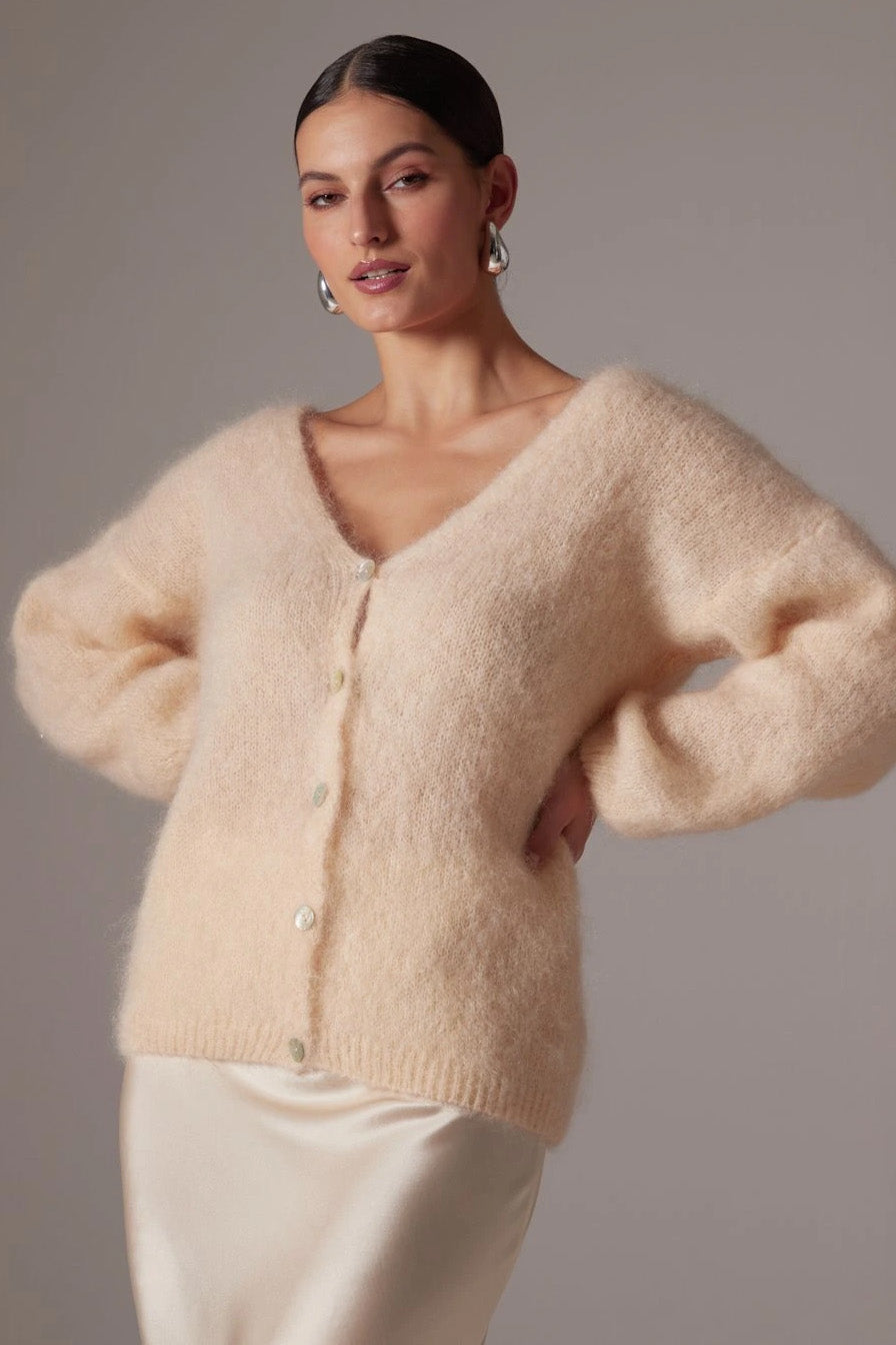 Cornelia LS Cardigan Almond