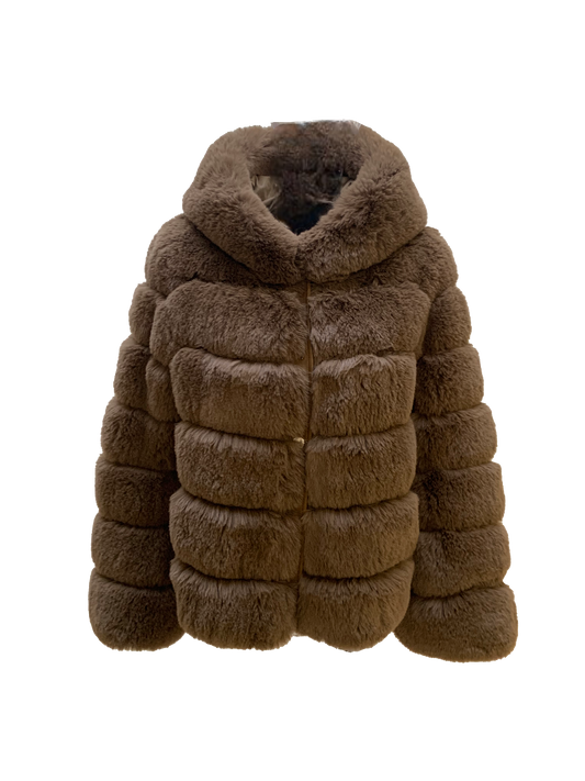 Ash Faux Fur Short Brown - Sample