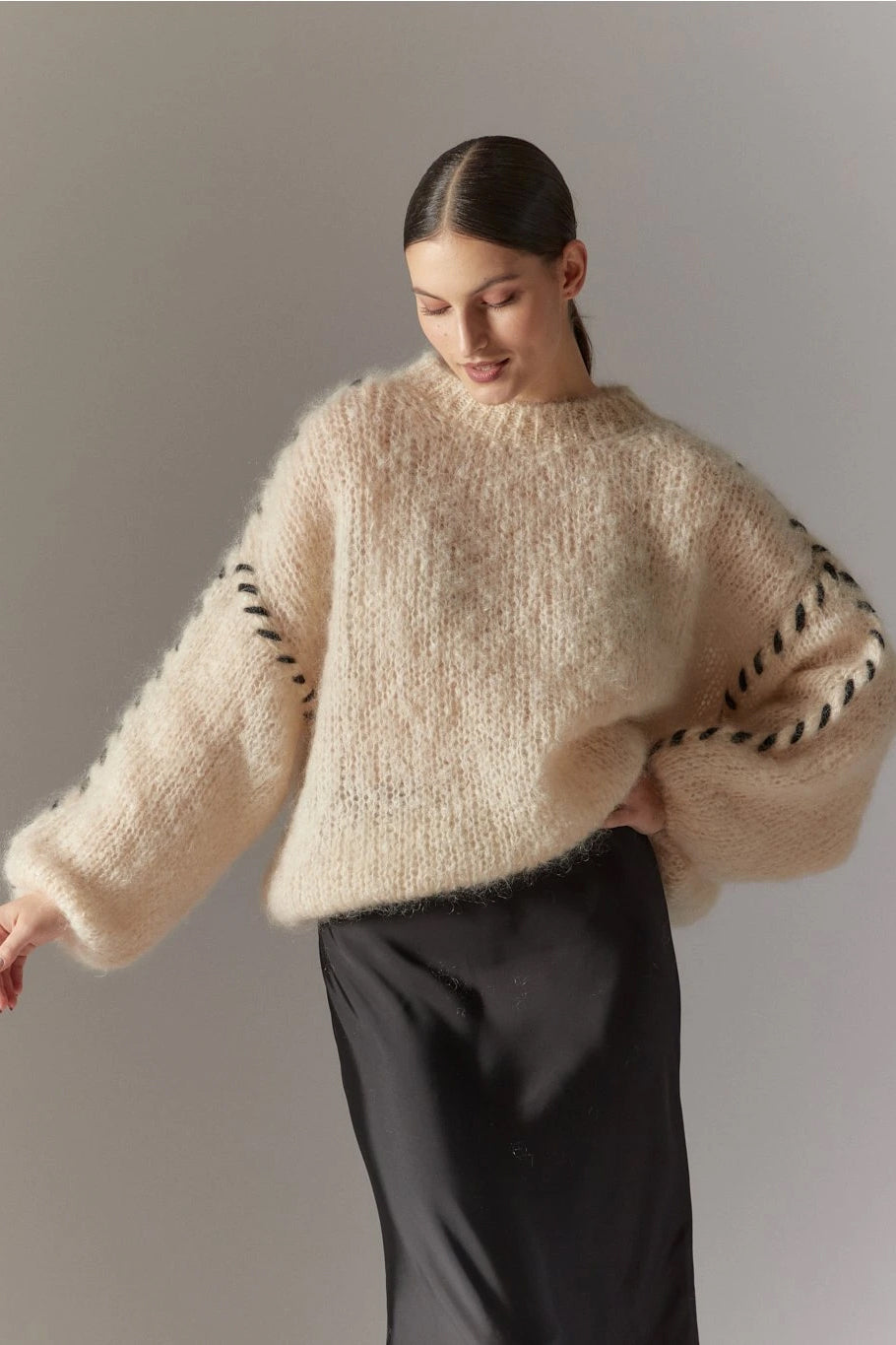 Catia Mohair Stitch Pullover Almond