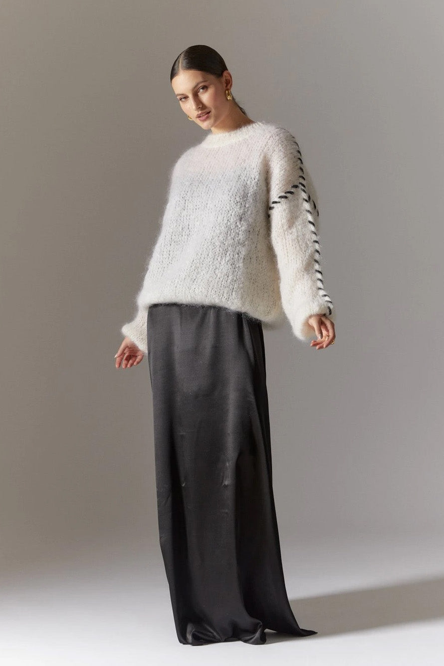 Catia Mohair Stitch Pullover White