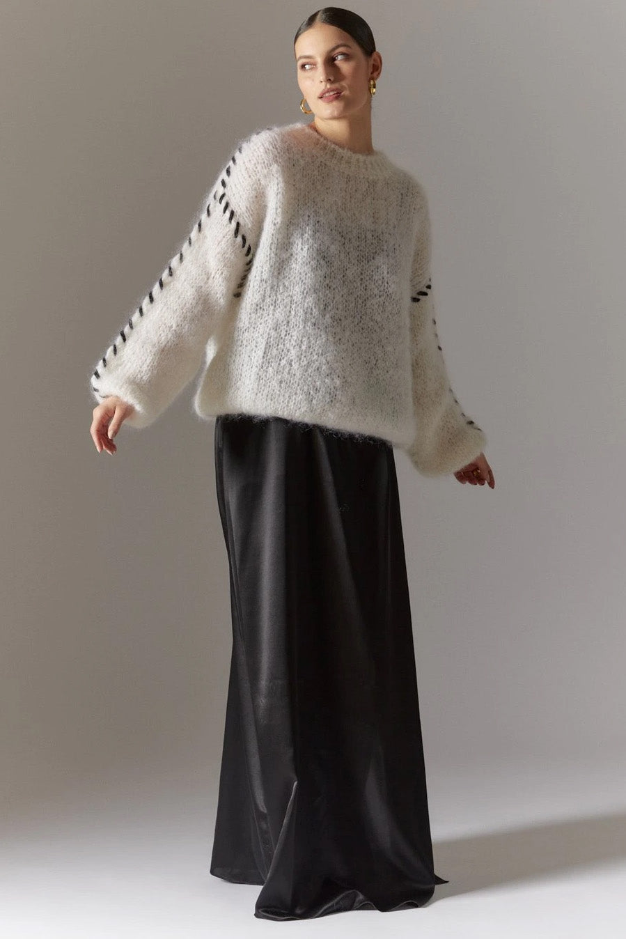 Catia Mohair Stitch Pullover White