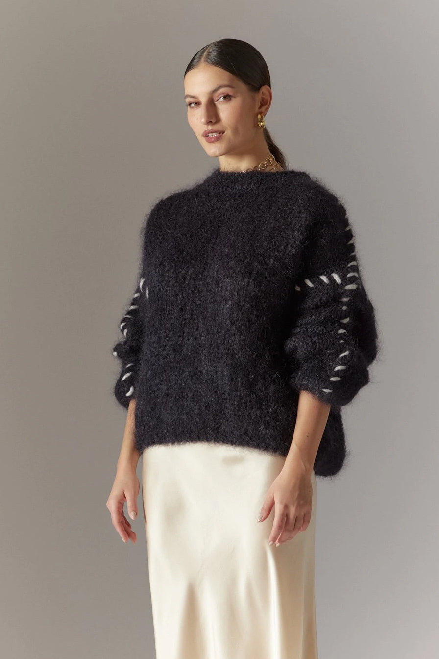 Catia Mohair Stitch Pullover Black