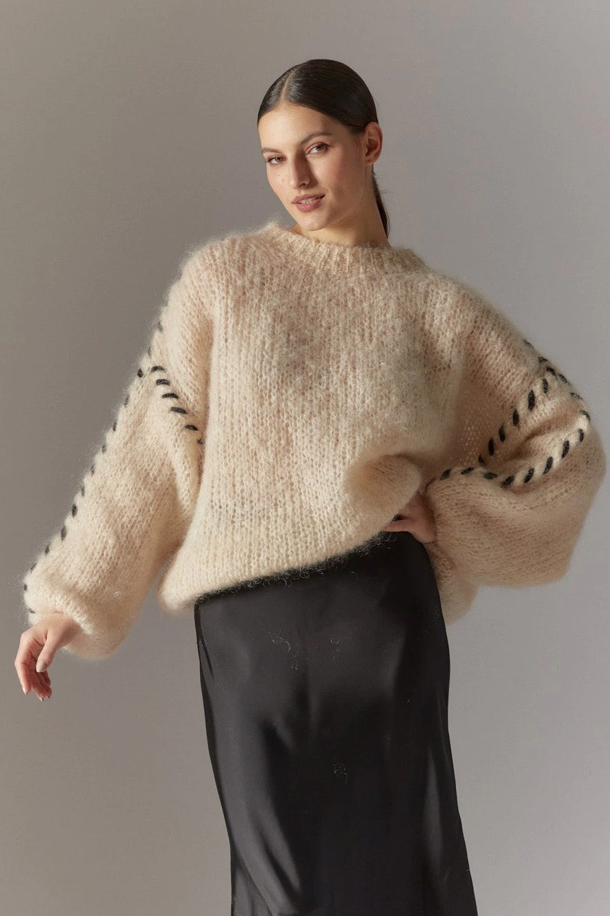 Catia Mohair Stitch Pullover Almond