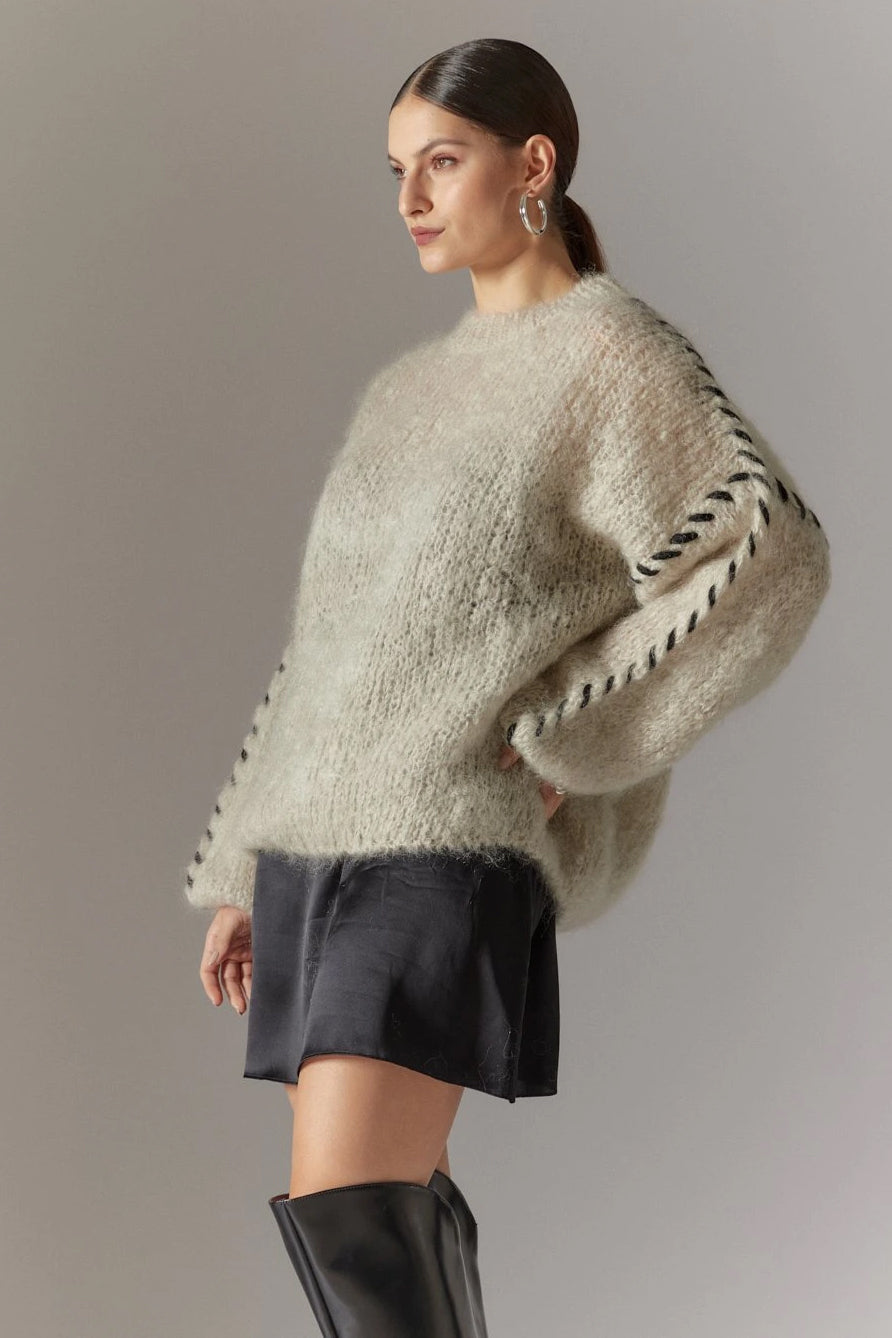 Catia Mohair Stitch Pullover Beige