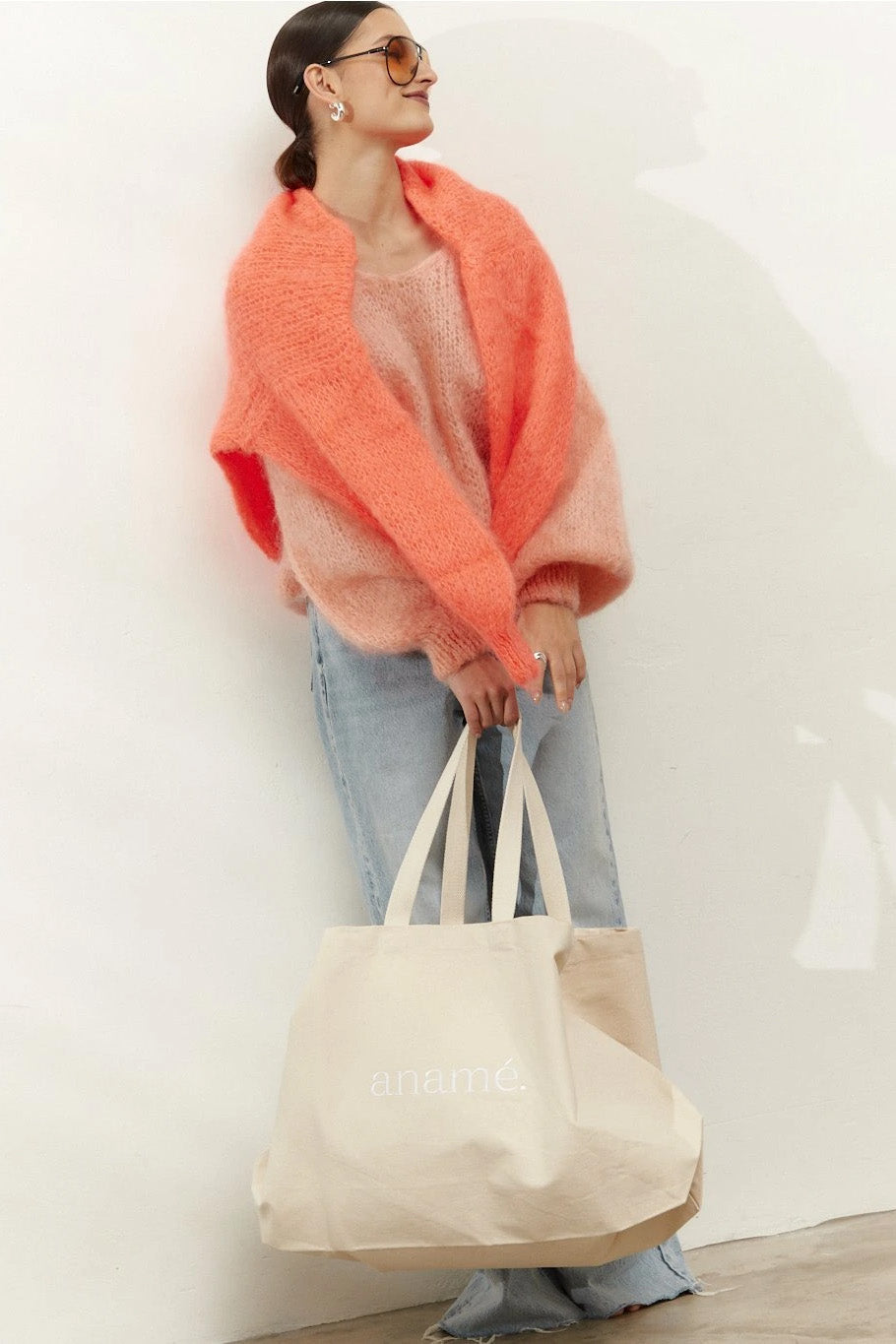 Milana LS Mohair Knit Salmon