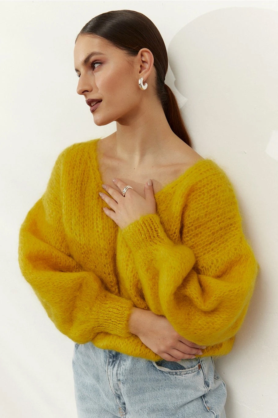 Milana LS Mohair Knit Mustard