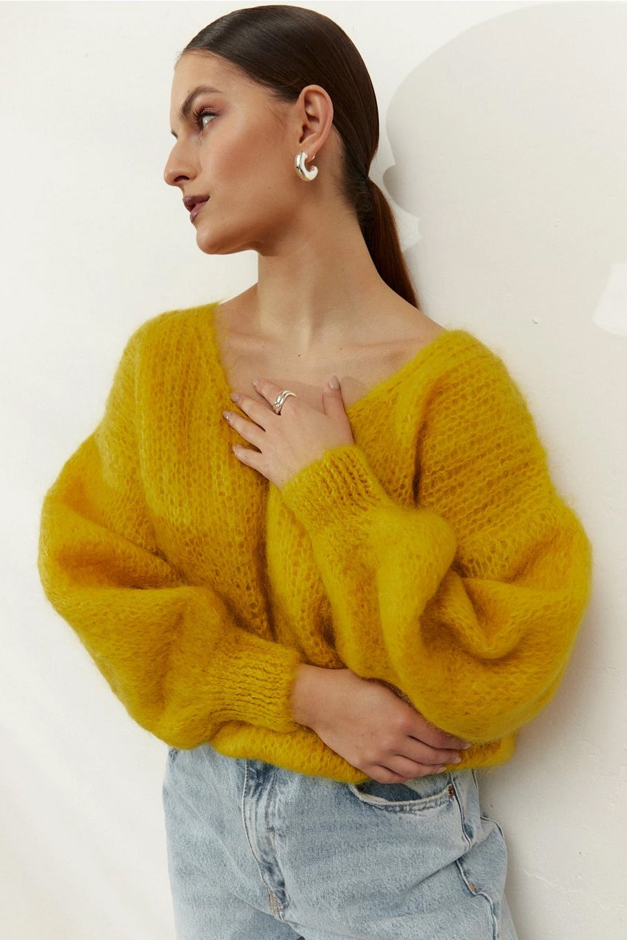 Milana LS Mohair Knit Mustard