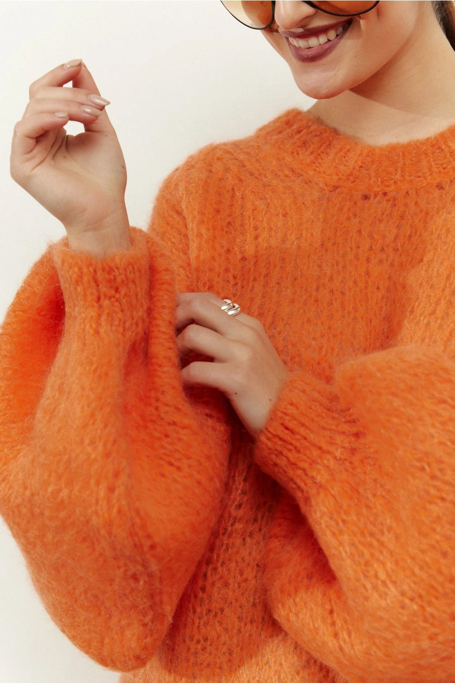 Pepper Round Neck Pullover Burnt Orange