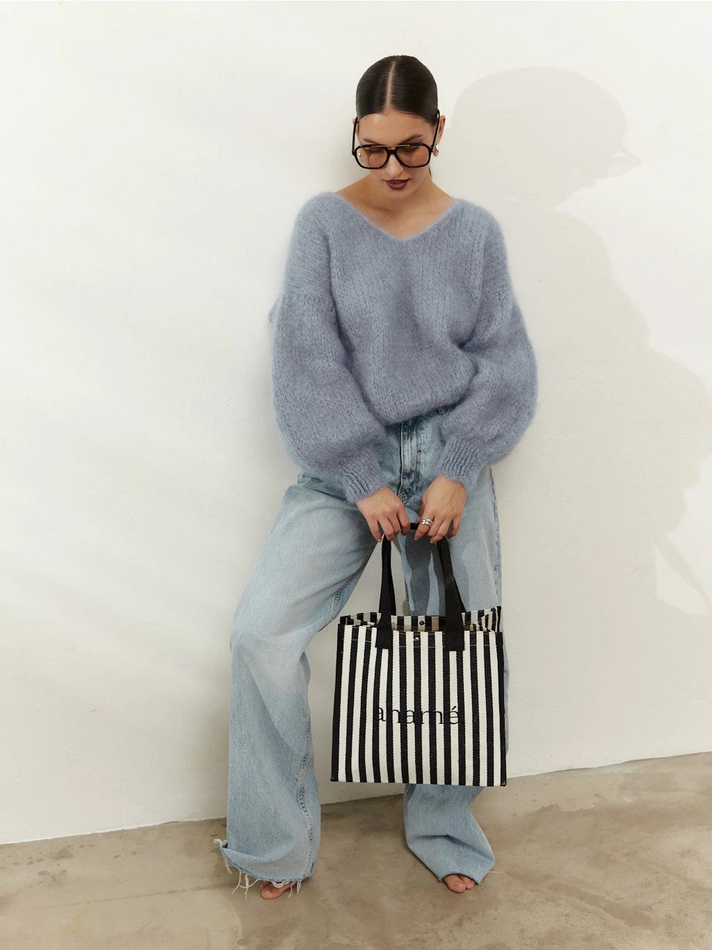 Milana LS Mohair Knit Light Blue