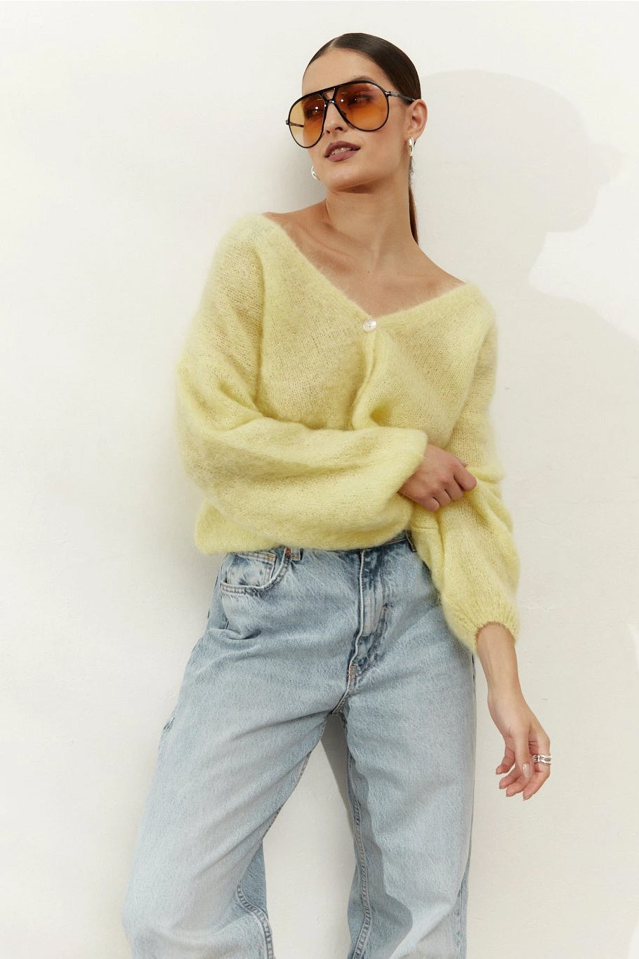 Cornelia LS Cardigan Light Yellow