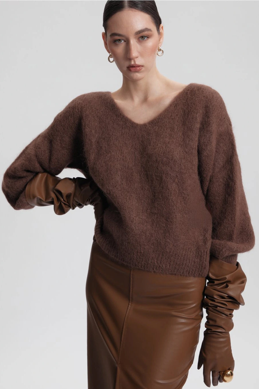 Milana LS Alpaca Pullover Cocoa