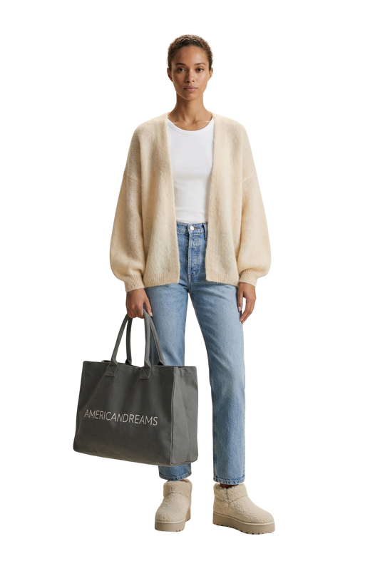 Lee Short Cardigan Almond