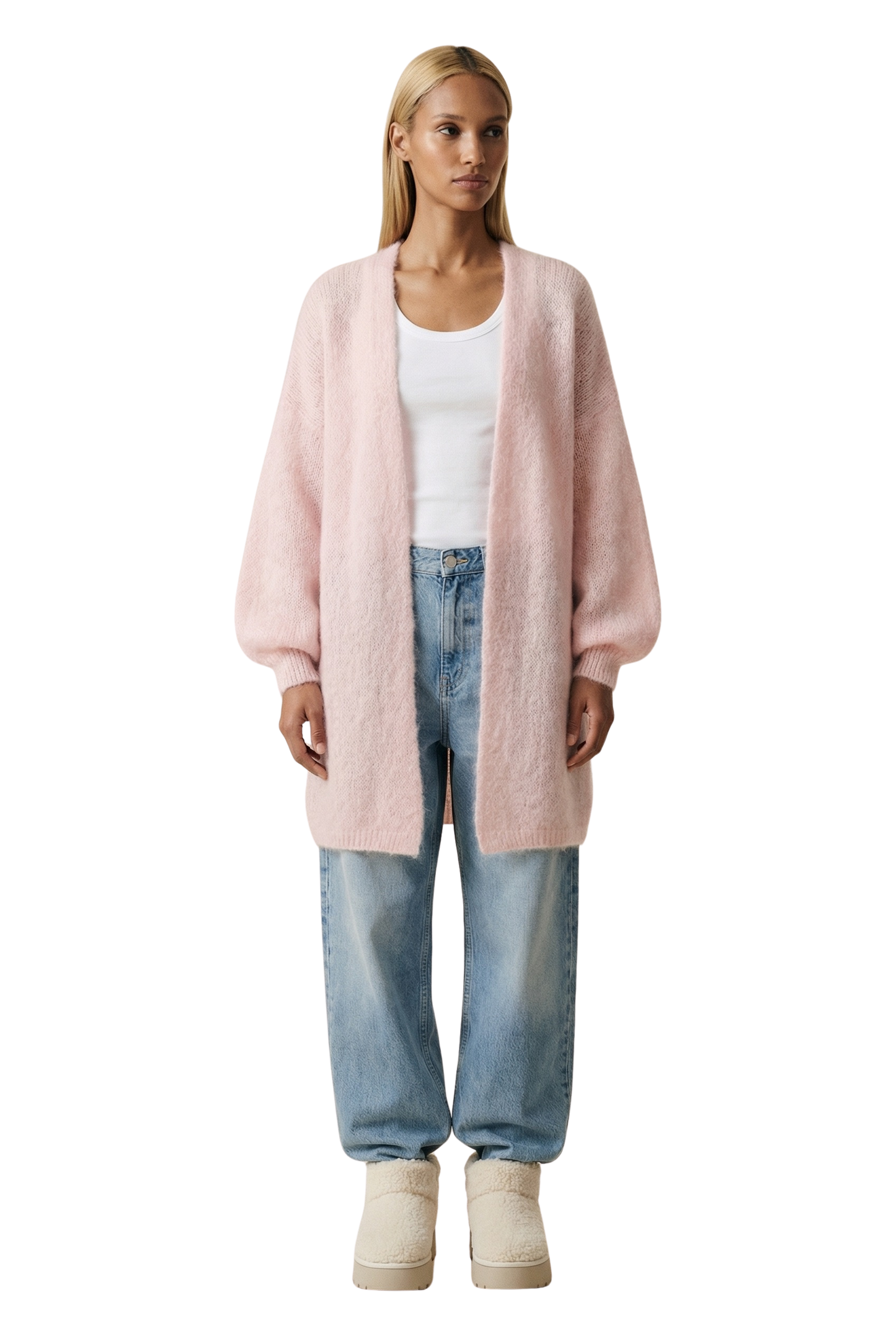 Lee Midi Cardigan Light Pink