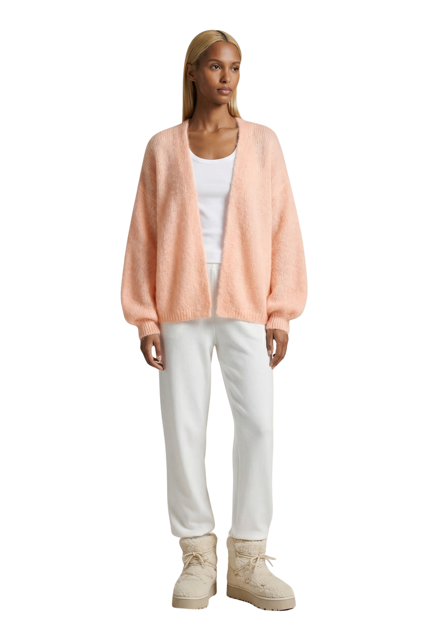 Lee Short Cardigan Peach
