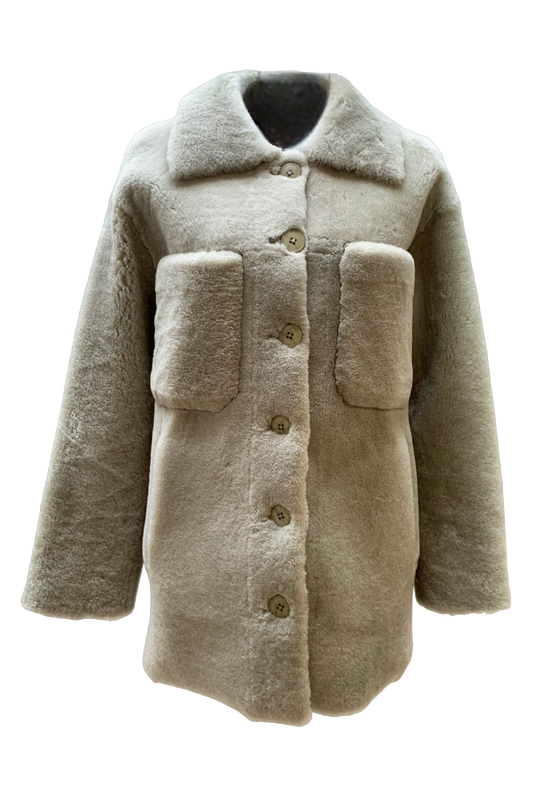 Gloria Faux Fur Dark dust green